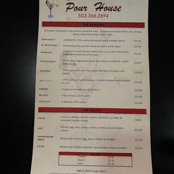 The Pour House Tavern menu 3